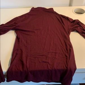 Burgundy mock/turtle neck long sleeve